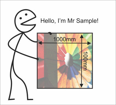 1m square corflute sign with colour print