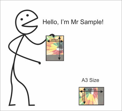 A3 Corflute sign with printed layout, portrait, landscape or double sided print on corflute