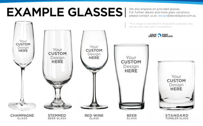 Engraved Gifts, Wine Glasses, Flasks & Metal Engraving