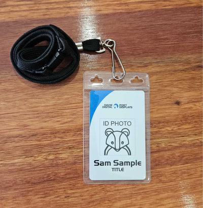 Photo ID Badge soft holder and lanyard