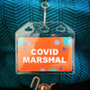 Covid Marshal ID Tag with soft card holder and lanyard, available in standard colours or with custom designs and text