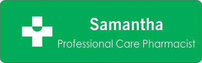 PCP Name badge 80x25mm for Professional Care Pharmacists only