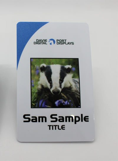 Poto ID card in Portrait format with full colour digital printing of your design